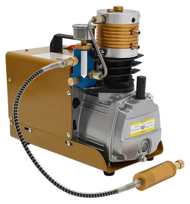 Produktbild von Hochdruck-Luftpumpe - Elektrischer PCP-Kompressor - 1,8 kW - Öl-Wasser-Abscheider - 220–240 V EU-Stecker - Mobil - Braungold