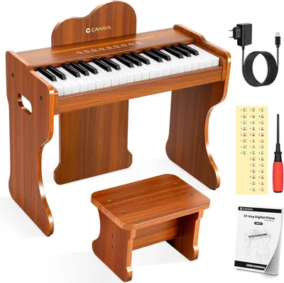 Produktbild von Holzklavier für Kinder – Kinderpiano, digitales Klavier, Spielzeugklavier, Mini-Keyboard