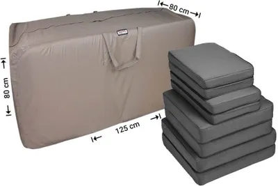 Produktbild von Raffles Covers Tasche für Loungekissen 125 x 80 x 80 cm | Atmungsaktiv | Wasserdicht | UV-beständig | Doppelnähte | Handgriffe