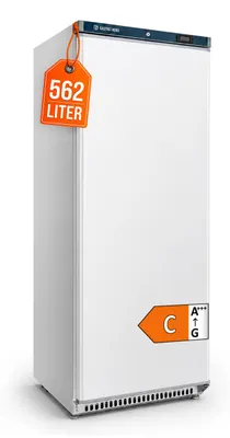 Produktbild von GastroHero Lagerkühlschrank ECO 600 562 Liter Weiß Umluftkühlung 0 bis +8 °C automatische Abtauung Gewerbe Kühlschrank