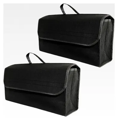 Produktbild von 2er Set Kofferraumtasche Organizer 50x15x27,5cm Aufbewahrungstasche Schwarz