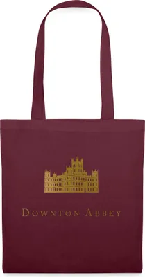 Produktbild von Spreadshirt Downton Abbey Highclere Castle Stoffbeutel, One size, Burgunderrot