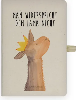 Produktbild von Mr. & Mrs. Panda Tagebuch Lamakopf König - Transparent - Geschenk, Abitur, Lamas, Papa, Freundin, Lama, Adressbuch, Mama, Skizzenbuch, Kladde, notizbuch a4, Chef, Journal