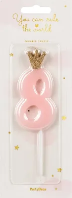 Obrázek produktu pro Narozeninová svíčka 8 růžová