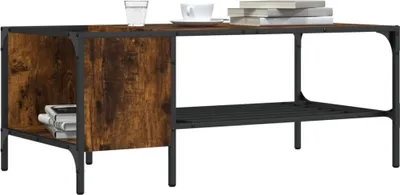 Produktbild von Couchtisch mit Regal Räuchereiche 100x51x40 cm Holzwerkstoff , Couchtische 2024 Neu