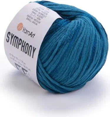 Produktbild von YarnArt Symphony 2125 Petrol – Weiche Premium-Wolle mit Farbverlauf, 50g – Ideal für Schals, Pullover & kreative Strickideen