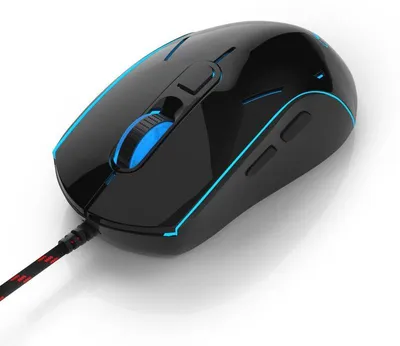 Produktbild von Gaming Maus kabelgebunden RGB, 3200 DPI USB Maus mit 6 Tasten, optische Gaming Mouse mit DPI-Umschaltung schwarz