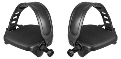 Image de Pédales de vélo avec sangles - Conception antidérapante de 9/16" pour un pédalage efficace