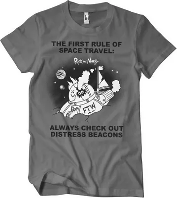 Produktbild von Rick And Morty - Distressed Beacons T-Shirt - Large - DarkGrey