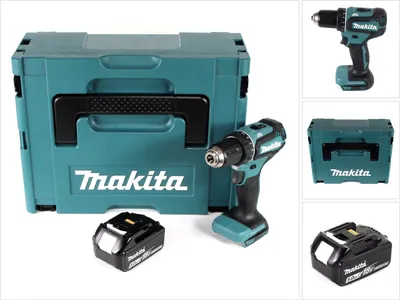 Produktbild von Makita DDF 485 T1J Akku Bohrschrauber 18V 50Nm im Makpac + 1x 5,0 Ah Akku - ohne Ladegerät