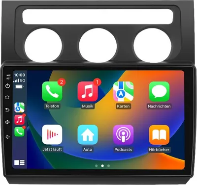 Immagine prodotto di Autoradio Android da 10'' con 64 GB per VW Touran 1T (2003-2010) con CarPlay, navigazione Android Auto e Bluetooth