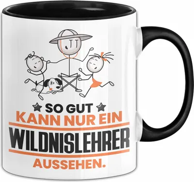 Produktbild von Wildnislehrer Geschenk Tasse So Gut Kann Nur Ein Wildnislehrer Aussehen Geschenkidee Kaffee-Becher (Schwarz)