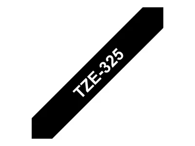 Produktbild von Brother Schriftbandkassette TZE-325 schwarz/weiß 9 mm