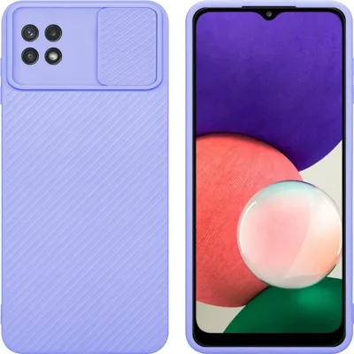Produktbild von Cadorabo Hülle für Samsung Galaxy A22 5G Schutz Hülle in Lila Handyhülle TPU Etui Case Cover Kameraschutz