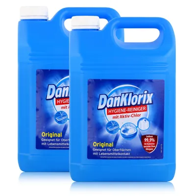 Produktbild von DanKlorix Hygiene-Reiniger Original mit Aktiv-Chlor 5L (2er Pack)