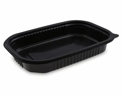 Produktbild von 50x Mikrowellenschale schwarz 'M' 750 ml - 22x15x 3,5 cm