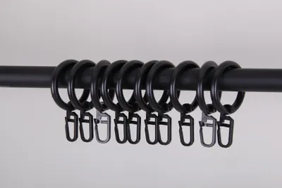 Produktbild von Ringe mit Faltenlegehaken Komplett-Set 28mm schwarz