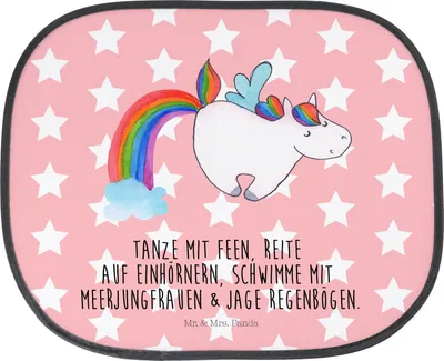 Produktbild von Mr. & Mrs. Panda Sonnenschutz Auto Einhorn Fliegendes Pferd - Rot Pastell - Geschenk, Glitzer, Fürs, Spielen, für, Sonnenblende, Seitenscheibe, Unicorn, Realität