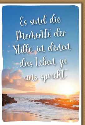 Produktbild von Allgemeine Wünsche - Karte mit Umschlag - Momente der Stille