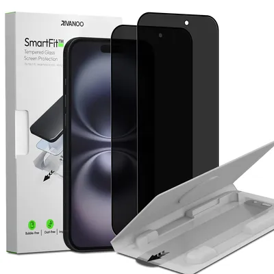 Produktbild von 2-Pack iPhone 16 Displayschutzfolie Privacy - Gehärtetes Glas | [Automatische Installation] - Blasenfrei