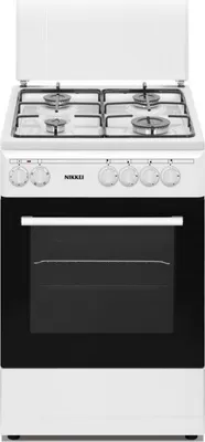 Immagine prodotto di Nikkei Italia SN554WE cucina A Elettrico Gas Nero, Bianco