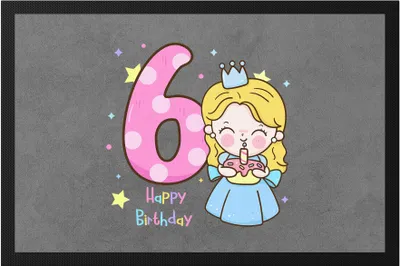 Produktbild von Happy Birthday Fußmatte Geburtstagskind Geburtstag Alles Gute Happy Birthday Party Princess