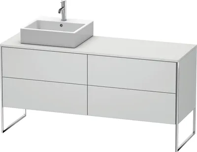 Produktbild von Waschtischunterbau XSQUARE 778x1600x548mm Be links weiß seidenmatt weiß seidenmatt