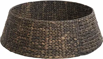 Zdjęcie produktu dla vidaXL Obroża choinkowa czarna 90 x 90 x 28 cm hiacynt wodny
