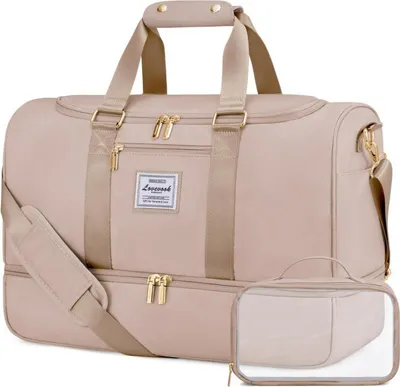 Image de Grand sac de sport étanche avec compartiment pour chaussures et poche humide, sac de plage 50L pour le sport, les voyages, la natation, les bagages à main Bleu marine