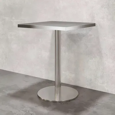 Produktbild von Gastronomie-Edelstahltisch für Bar und Restaurant – Stabile Ausführung – Quadratischer Tisch 40×40×75cm【BXG-HF40】