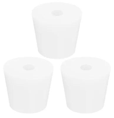 Konische Silikonstopfen 25–33 mm, 3 Stück, mit Loch