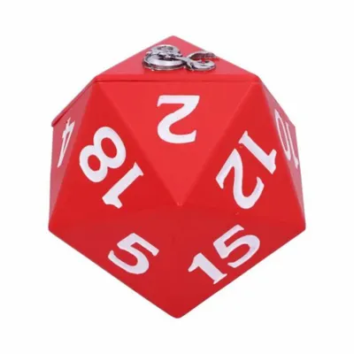 Produktbild von Nemesis Now D20 Würfelbox Dekorative Würfel 13.5 Cm Rot Rot One Size