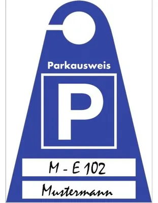 Produktbild von Dreifke® Schild Parkausweis blanko zur Selbstbeschriftung, Kunststoff transpa...