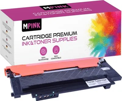 A toner cartridge and its packaging are displayed against a white background.