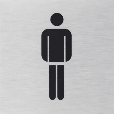 Produktbild von Klebeschild WC Herren" 80x80 mm"