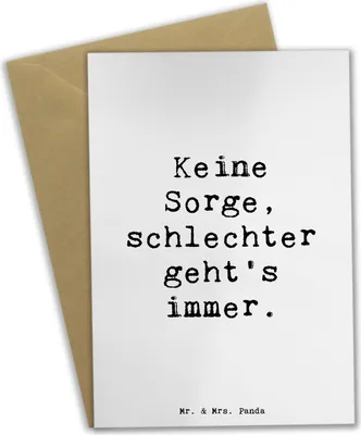 Produktbild von Mr. & Mrs. Panda Grußkarte Spruch Hoffnung in schwierigen Zeiten - Weiß - Geschenk, Klappkarte, Mut, Zitat, Leichtigkeit, Humor, Trost, Inspiration, Grußkarten, Gefühl