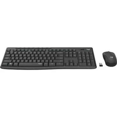 Produktbild von Logitech MK295 Silent, Volle Größe (100%), Kabellos, RF Wireless, Graphit, Maus enthalten