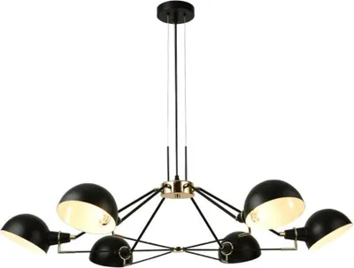 Image de ACA Lighting lampe suspendue 6XE14 métal noir D100XH100CM CLOTHO EG4346P100B