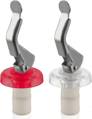 Image de 2 bouchons pour fermer les bouteilles de vin, de liqueur, d'alcool, d'huile et de boissons