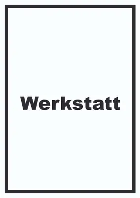Produktbild von Werkstatt Schild mit Text Handwerk Reparatur hochkant A2 (420x594mm)
