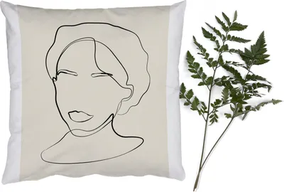 Produktbild von MuchoWow® Zierkissen Sofakissen Wohnzimmer Dekokissen 45x45 cm Text - Zitate - Strichzeichnungen - Frauen - Schlafpolster - Polster für das Sofa