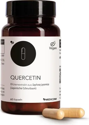 Produktbild von Medicom Quercetin mit Quercetin und Sophora-japonica-Extrakt, 60 Kapseln, Boost in der Allergiesaison