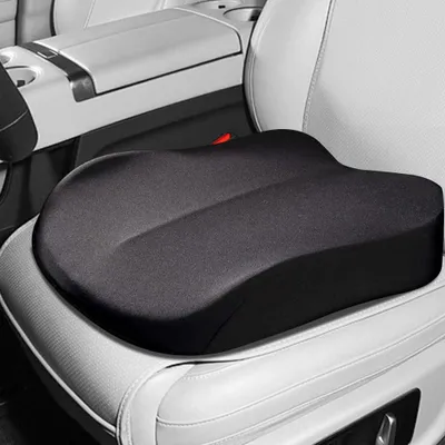Produktbild von Autositzkissen, bequemer Memory-Schaum mit Höhenverstellung, Sitzerhöhung für Auto, Bürostuhl und Stuhl für Zuhause (Schwarz A)