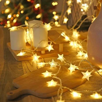 Obrázek produktu pro Malé LED atmosférické lampičky do exteriéru, malé, bílé, dekorativní, napájení přes USB, 2 ks