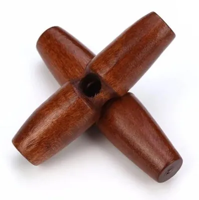 Obrázek produktu pro Kaštanově hnědé knoflíky, 30 mm, 1 otvor, dlouhé