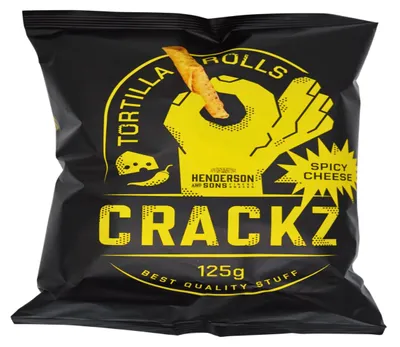 Productafbeelding van CRACKZ Tortilla Rolls, pittige kaas met fijne chili, 125g