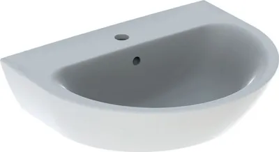 Produktbild von Waschtisch RENOVA mit Hahnloch, mit Überlauf 600 x 480 mm weiß  GEBERIT