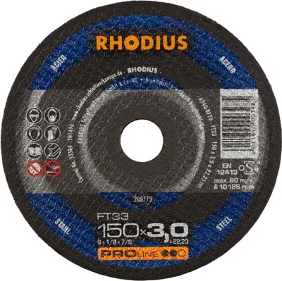 Obrázok produktu pre Rezný kotúč Rhodius FT 33 150x3,0x22,23 mm oceľ Proline - 200773