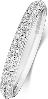 Produktbild von 18 Karat (750) Weißgold Eternity Damen - Diamant Trauring/Ehering/Hochzeitsring Brillant-Schliff 0.60 Karat G - VS, 50 (15.9); TRS1872218KWRSK