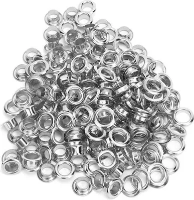 Produktbild von Messing Gartenschrauben 6 mm - 100 Stück selbsthaltende Augen für Schraubkappen und Kleidung .